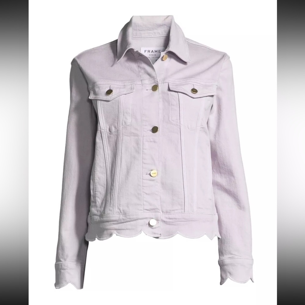New with tags FRAME Lavender scallop- edge jacket